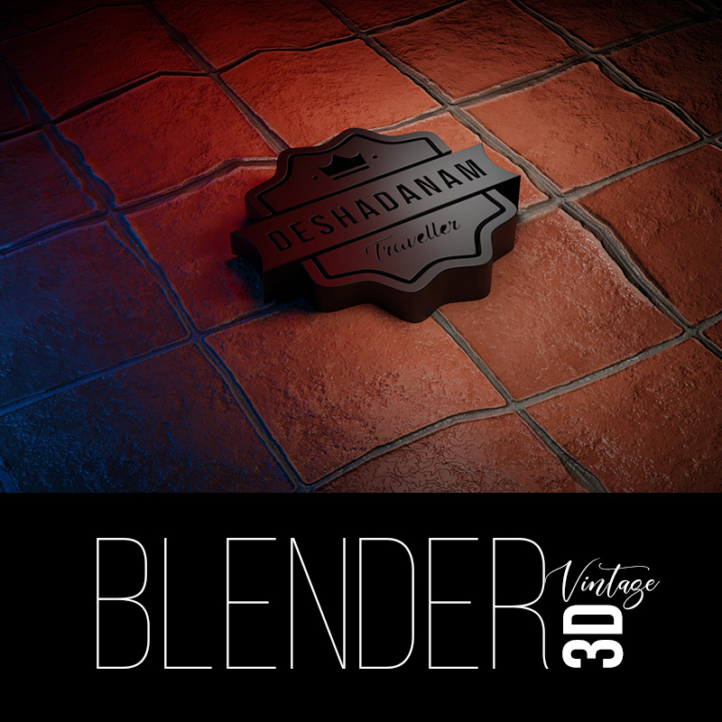3D Vintage Logo Animation – Blender – Project Files – Deshadanam